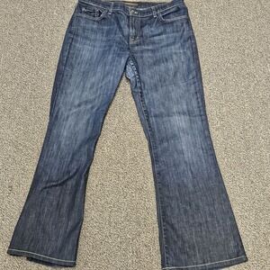 David Kahn Jeans Flared Leg Womens 32x32 Mid Rise Blue 5‎ Pocket Denim